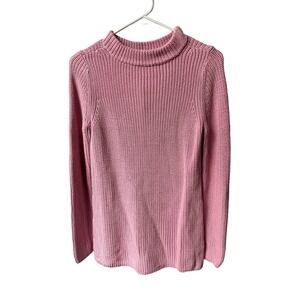 Talbots XS Pink Mock Neck Long Sleeve Knit Sweater Pullover BNWT $89.50